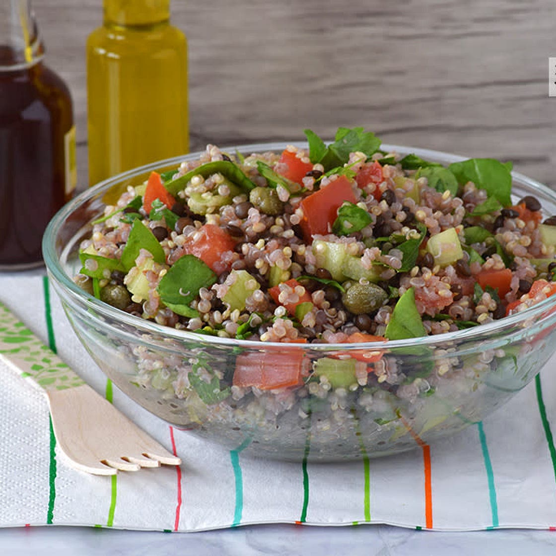 Ensalada quinoa y legumbres