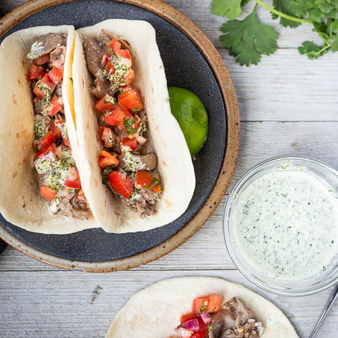 Garlic Beef Tacos