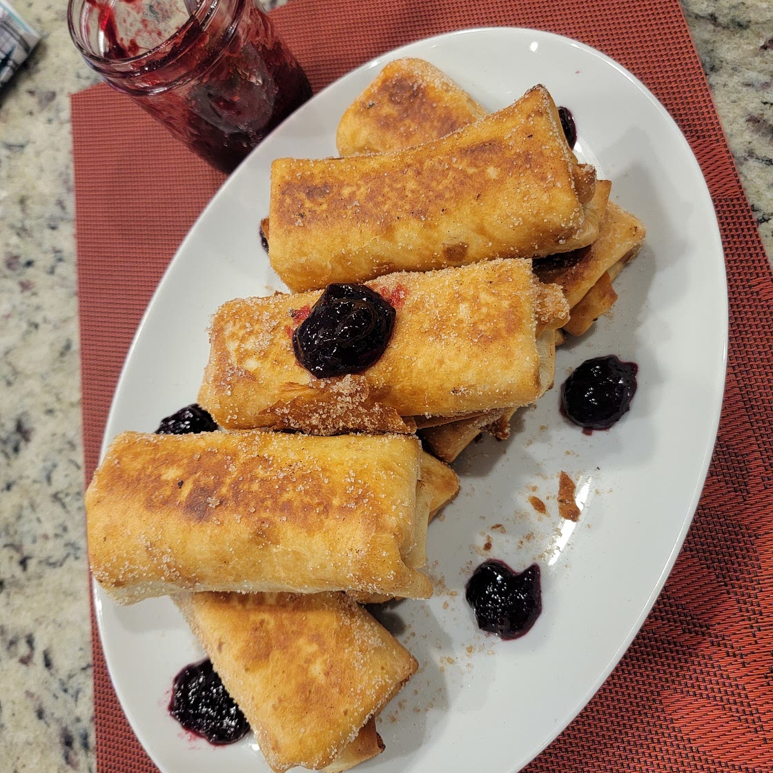 FRIED BLUEBERRY CHEESECAKE CHIMICHANGAS