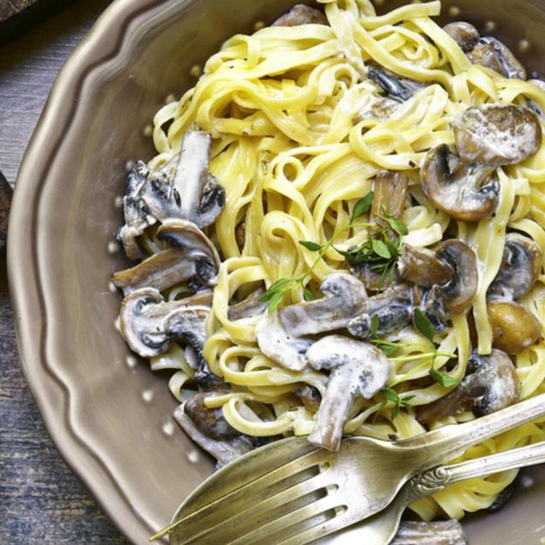 Tagliatelle con ragù di funghi
