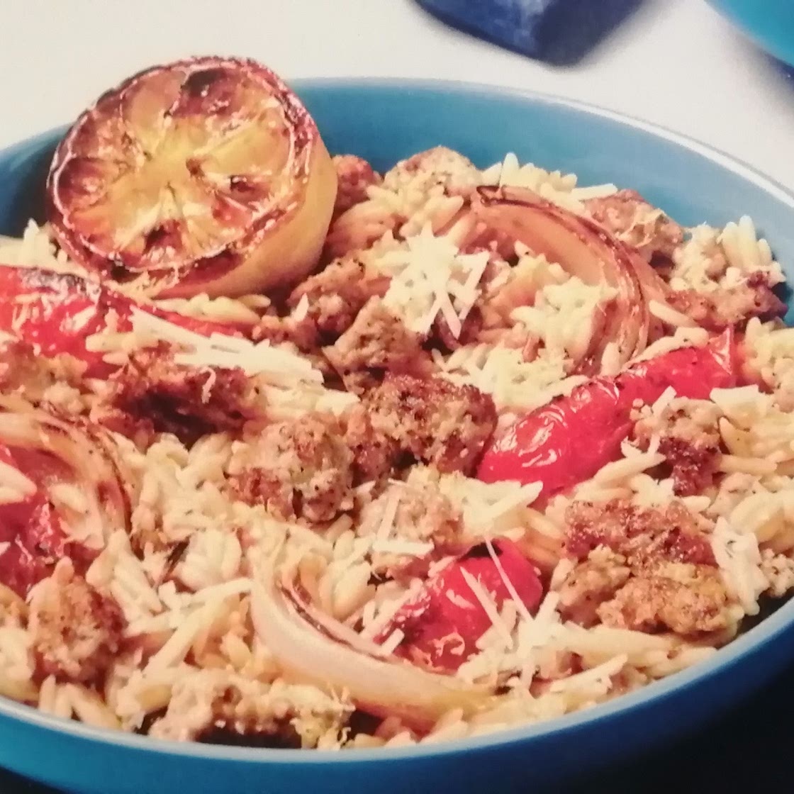 Chicken Sausage Orzo Pilaf