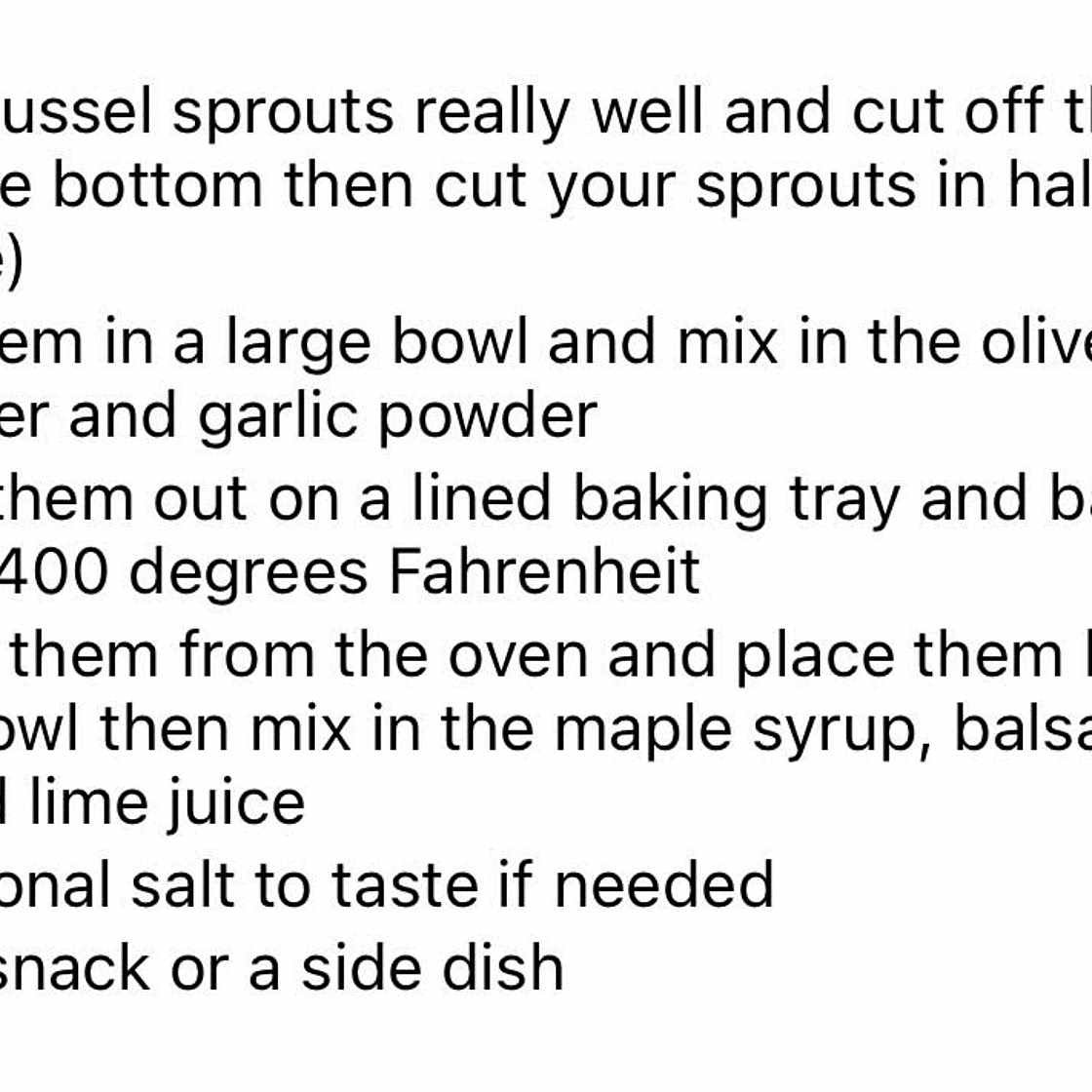 Brussels sprouts 