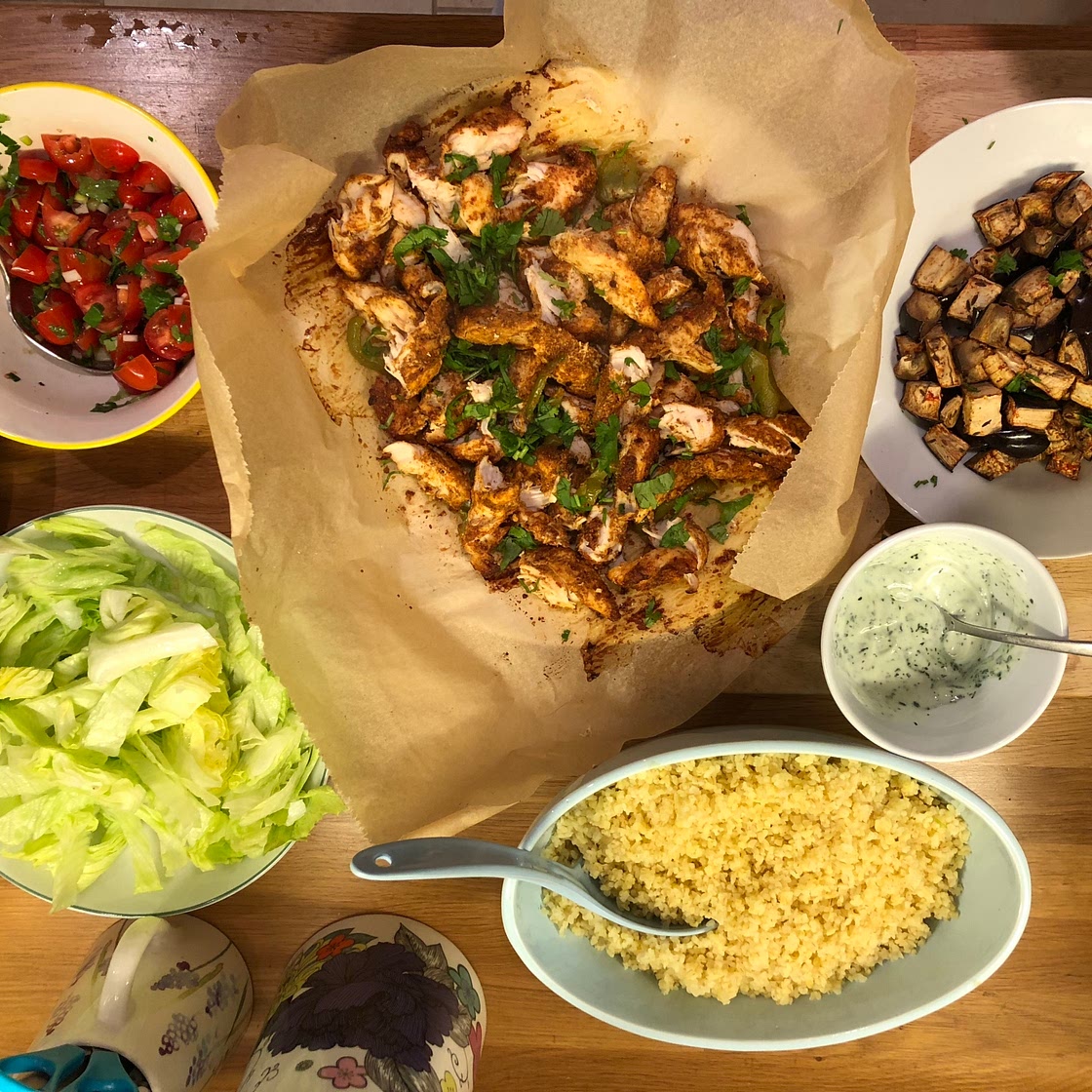 Oven Baked Chicken Shawarma with Garlic Sauce