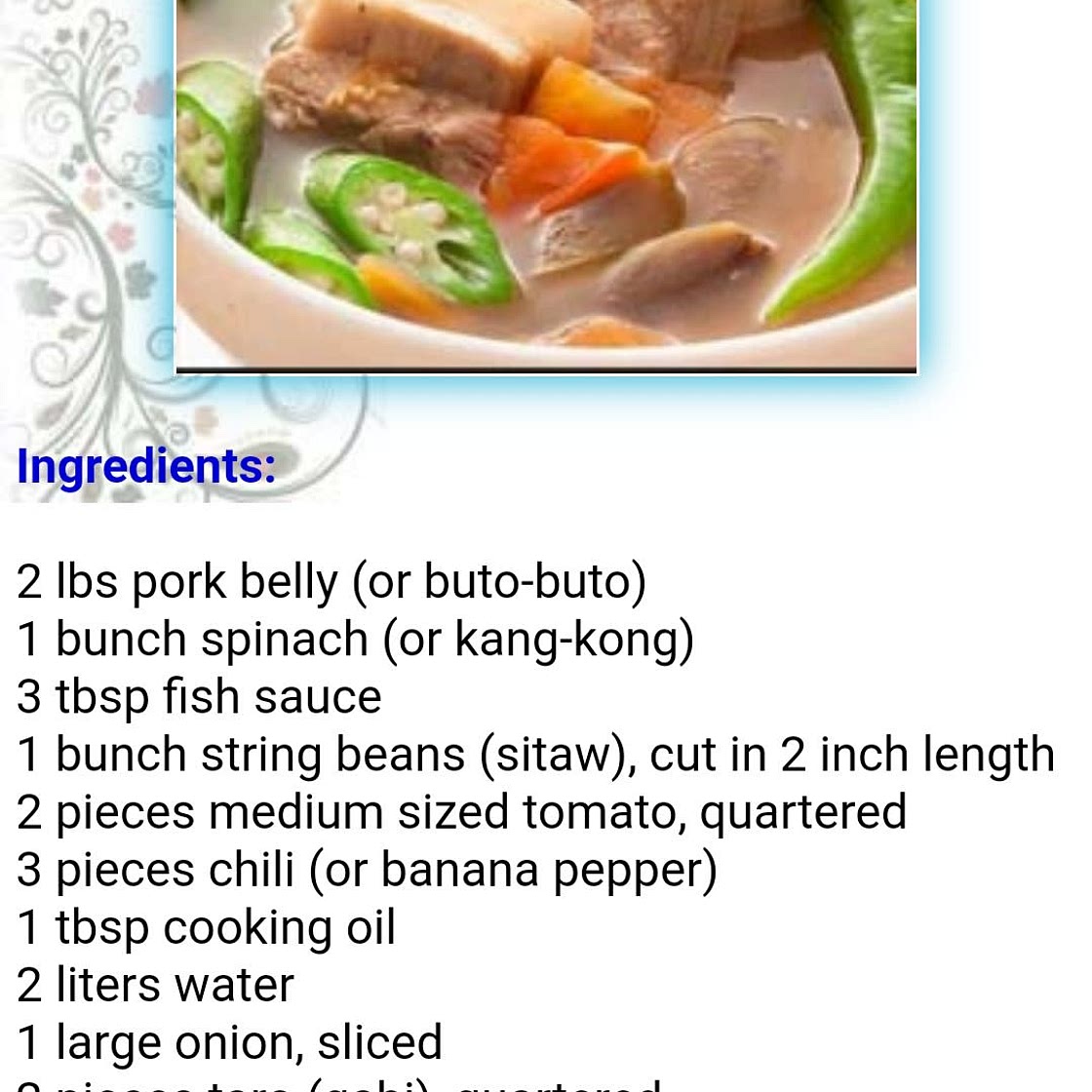 pork sinigang/sampalok