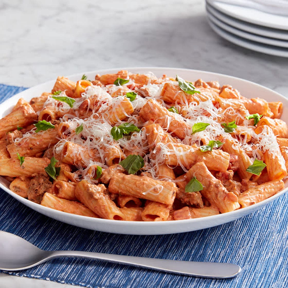Creamy Sausage Rigatoni