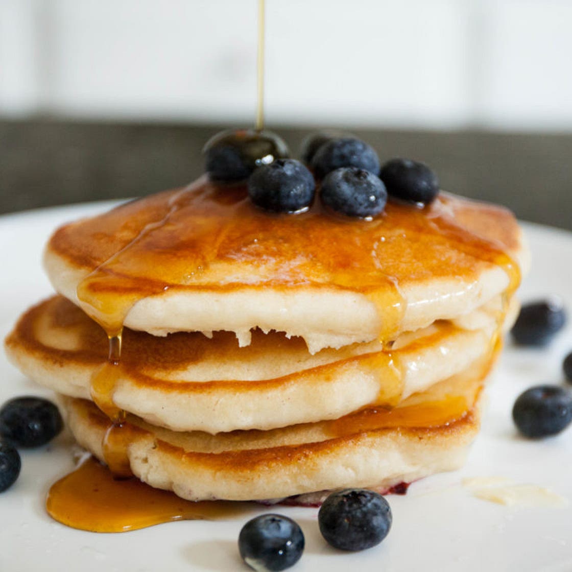 Gluten Free Oatmeal Blueberry Pancakes
