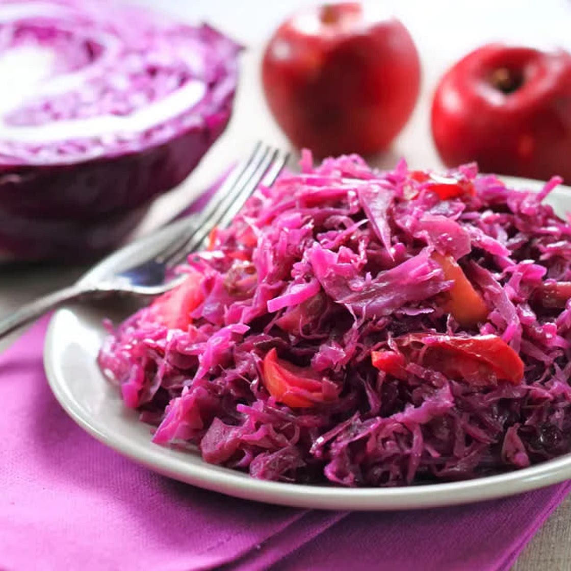 Quick-Braised Red Cabbage and Apple