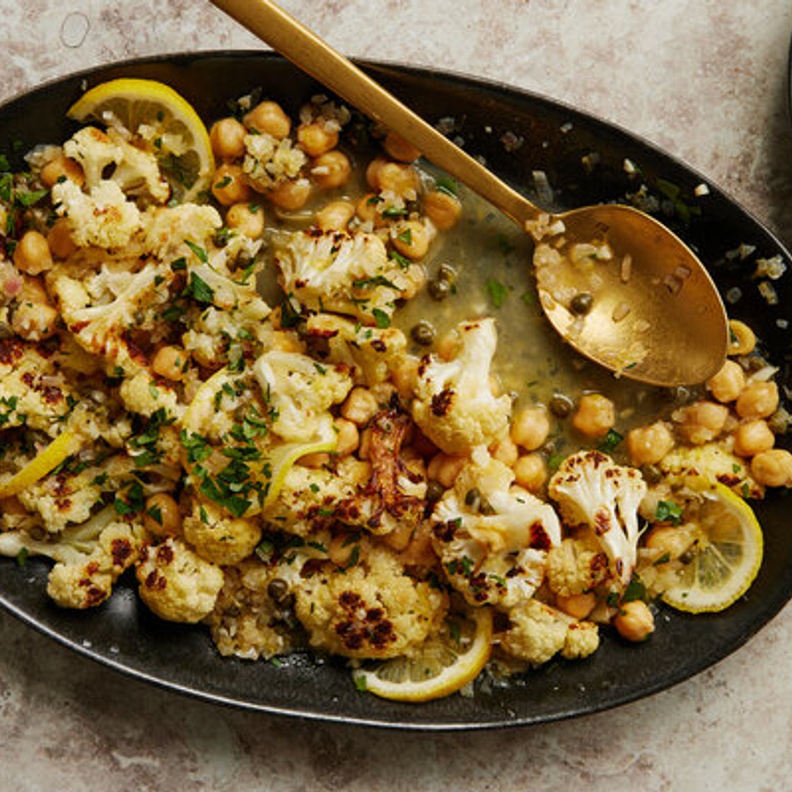 Cauliflower Piccata with Orechiette