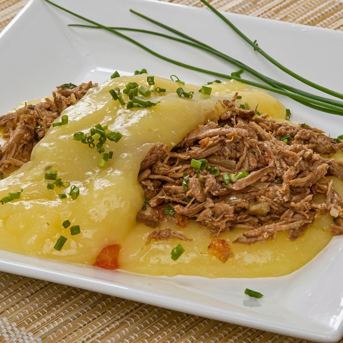 Purê de mandioca cremoso