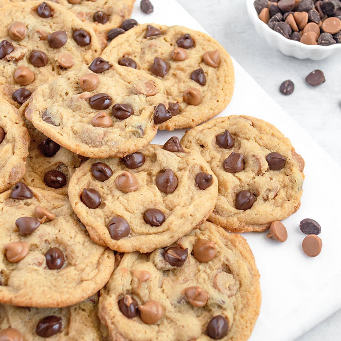 PB + Chocolate Chip Cookies