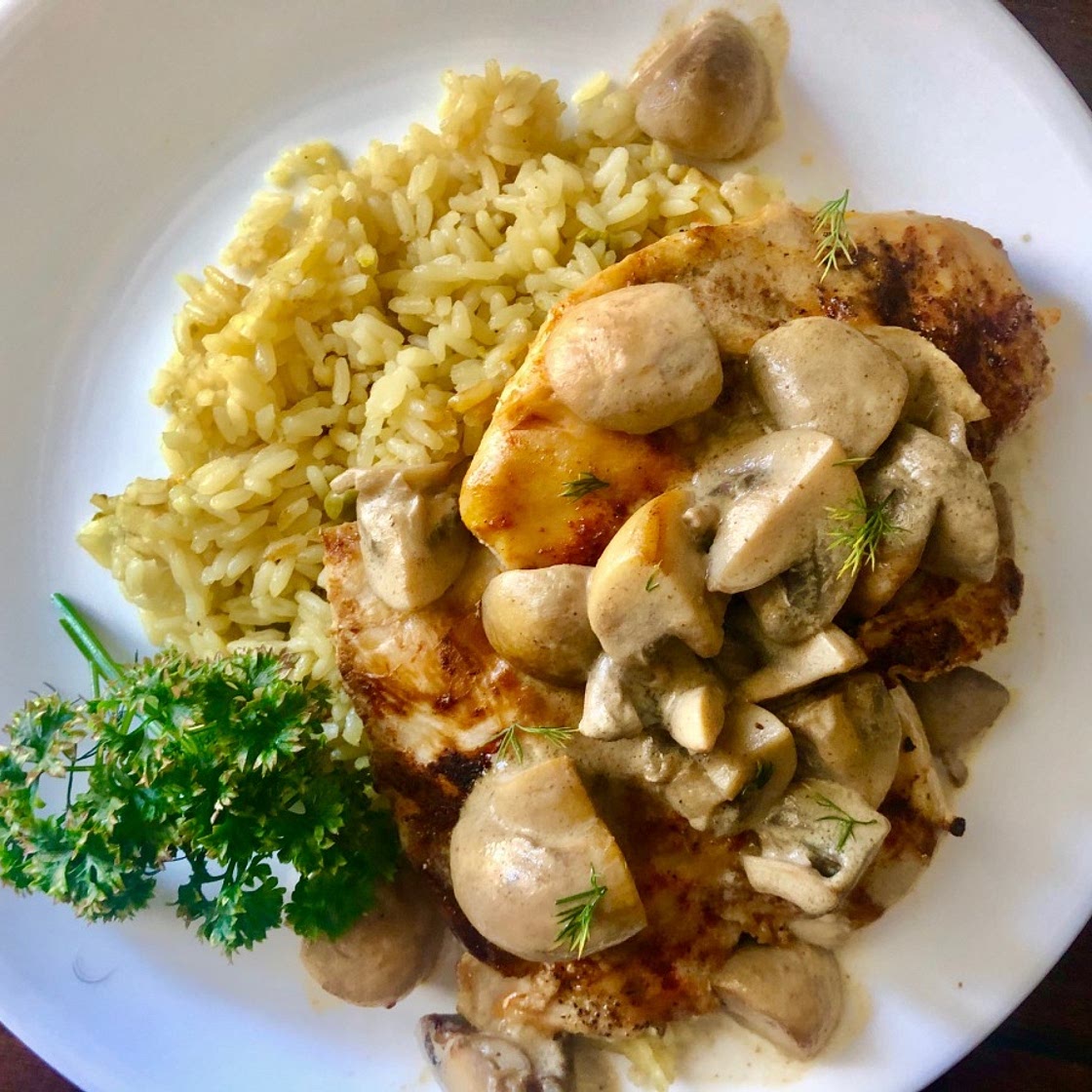 Copycat Cheddar's Dijon Chicken and Mushrooms
