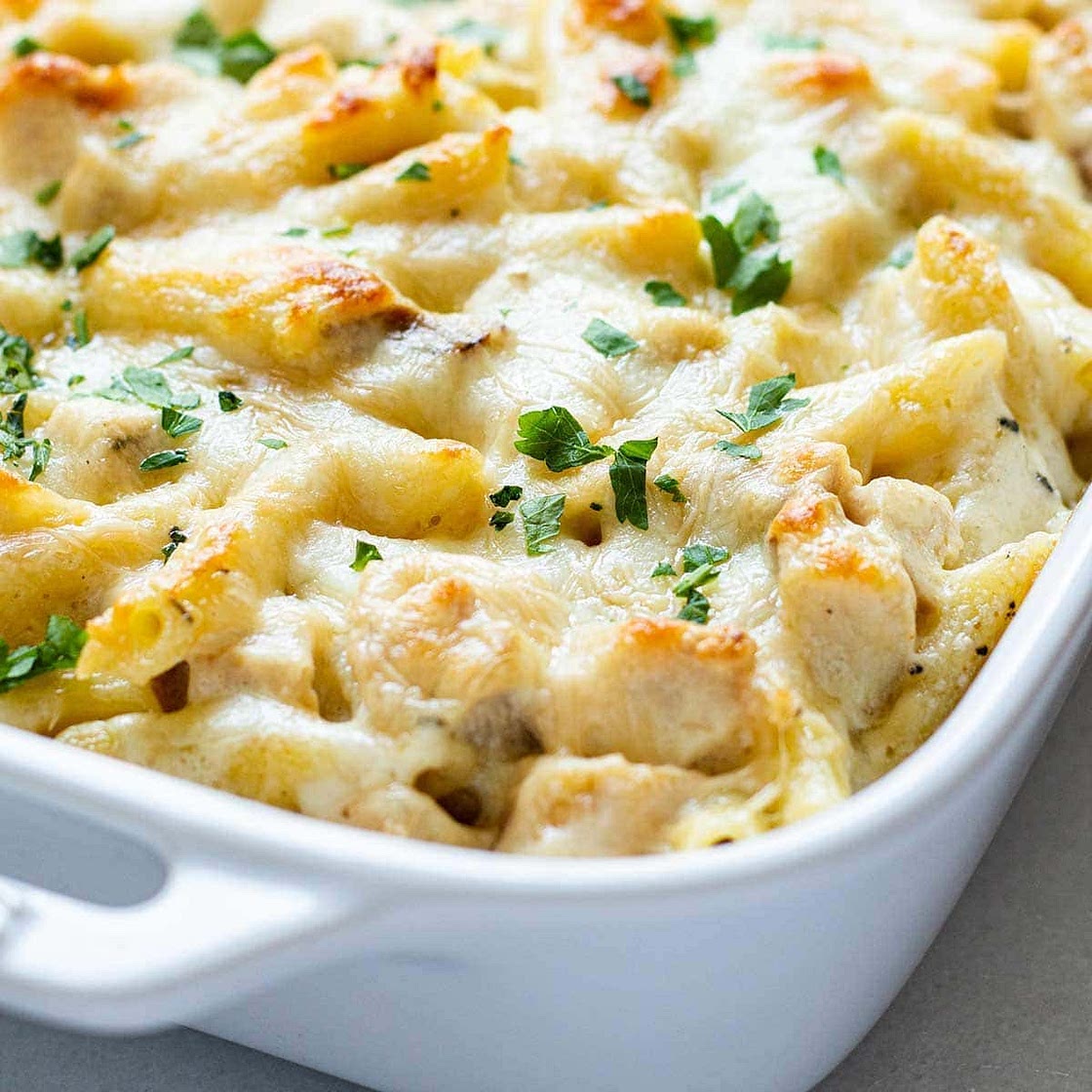 Chicken Alfredo Bake