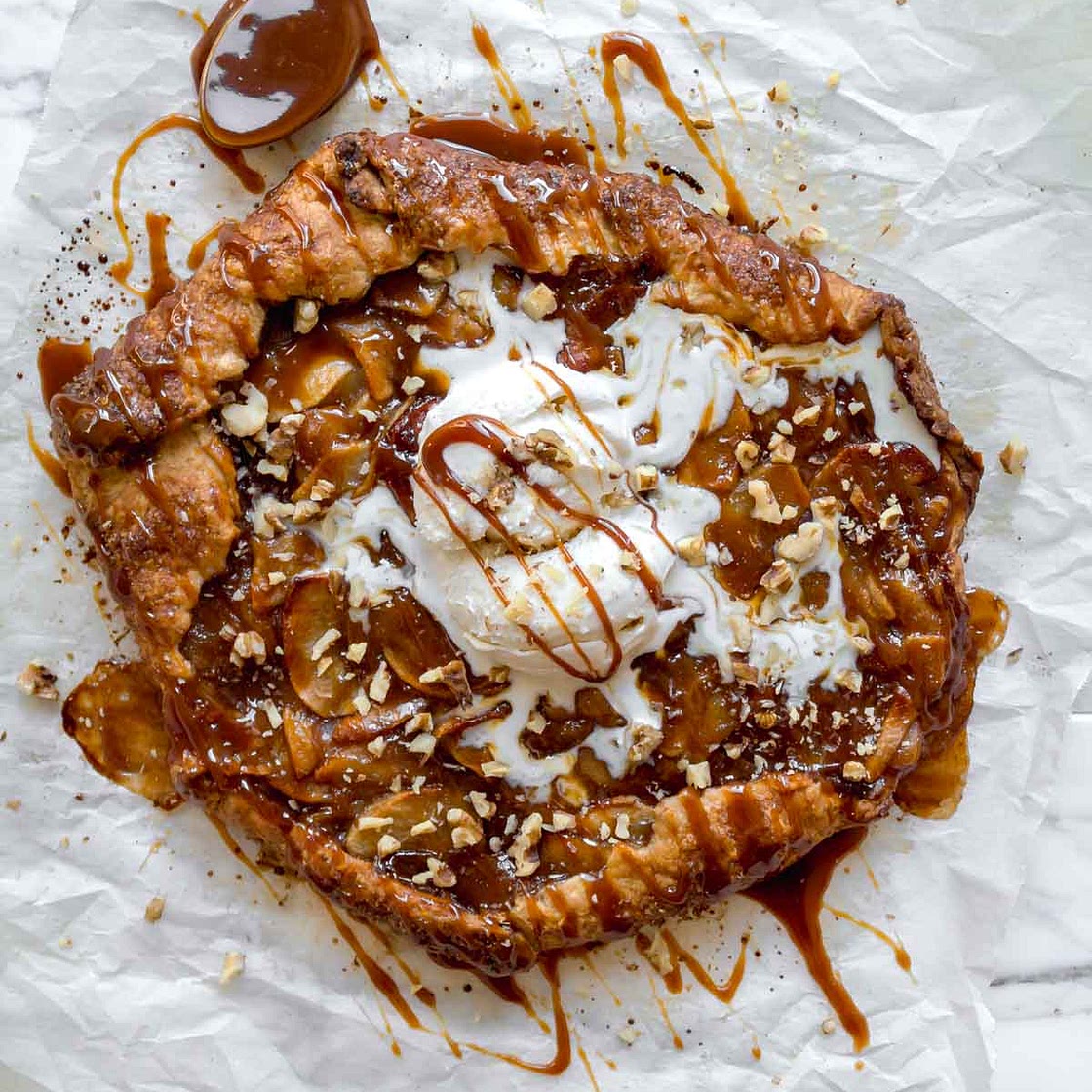 Salted Caramel Apple Galette