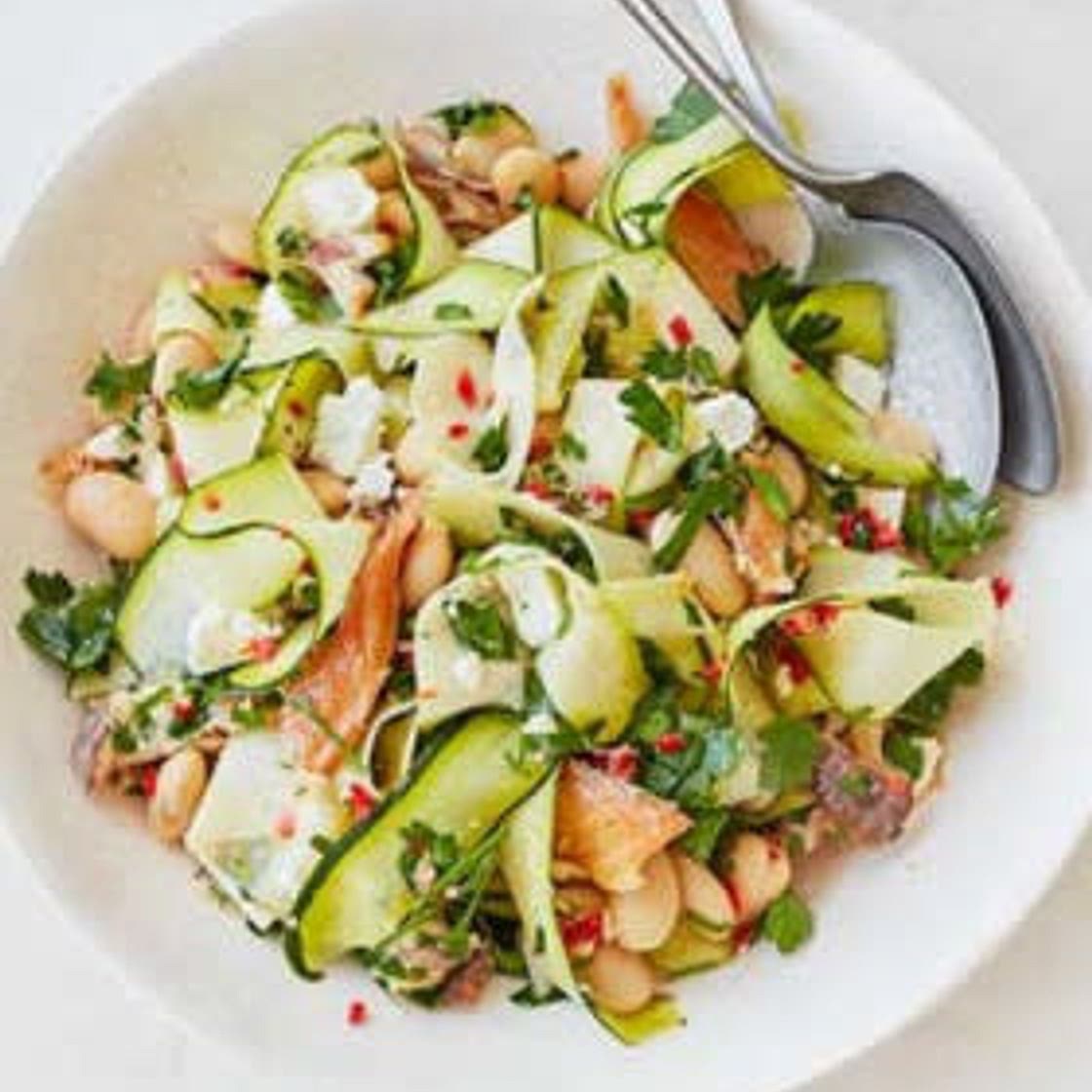 Mackerel, Courgette & Butterbean Salad