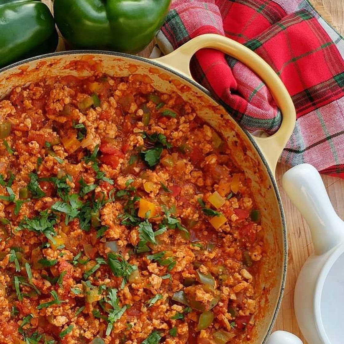 Unstuffed Bell Pepper + Quinoa Skillet