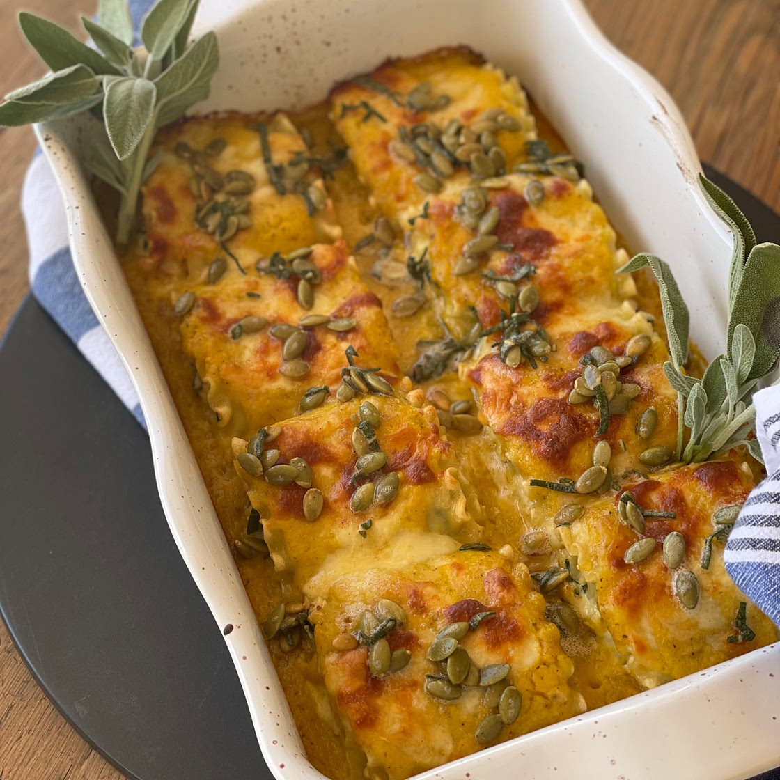 Butternut Squash Lasagna Rolls