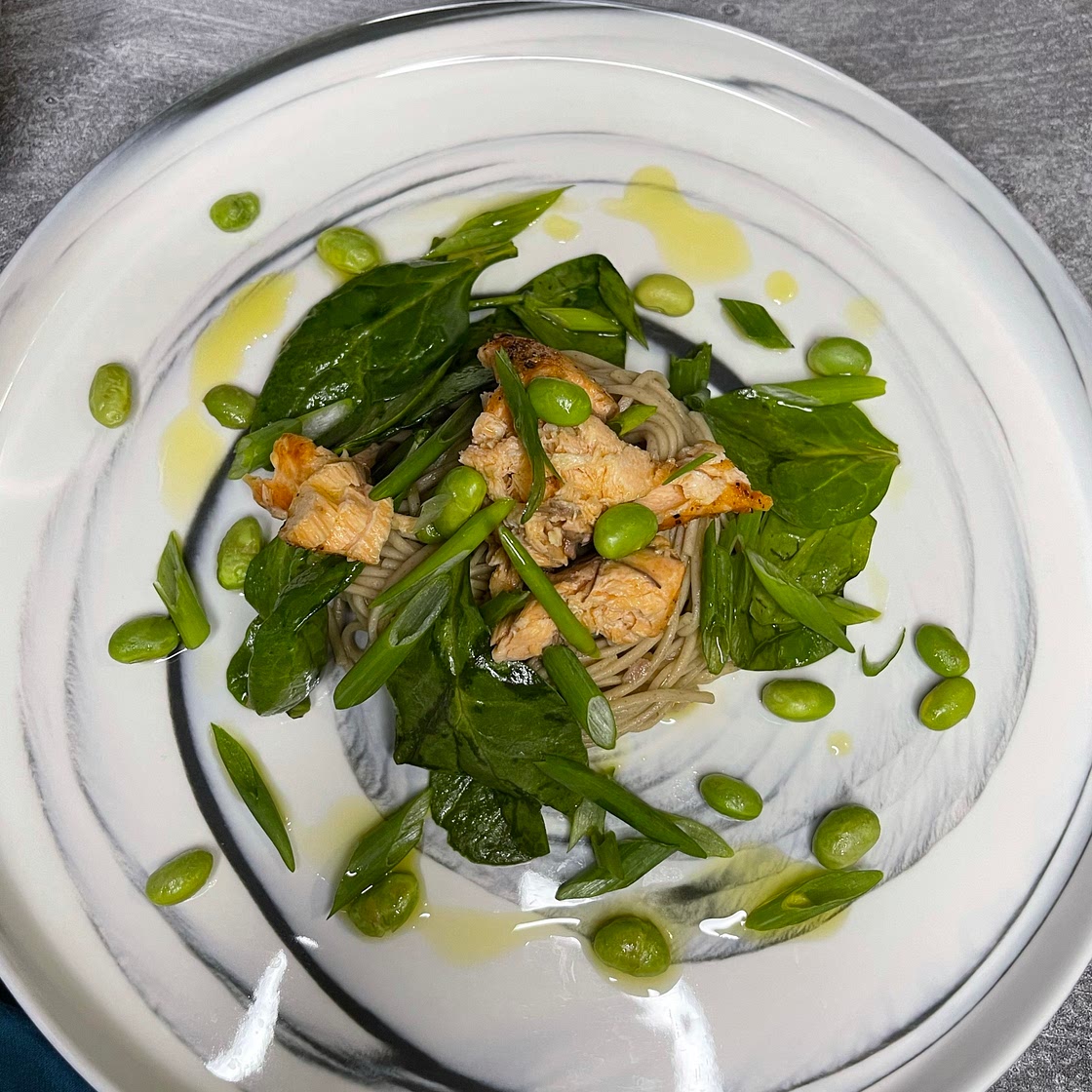 Soba Noodle Salad with Salmon