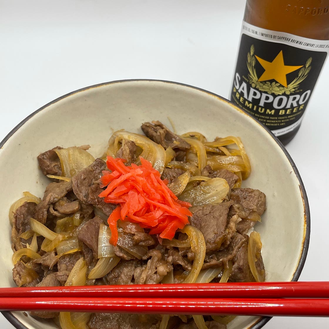 Gyudon (Japanese beef bowl)