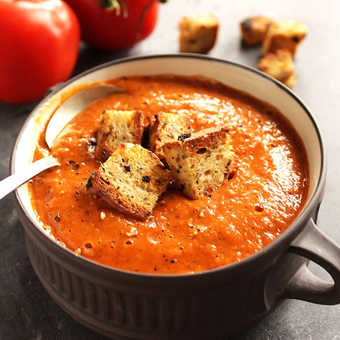 Healing Roasted Tomato and Red Pepper Soup