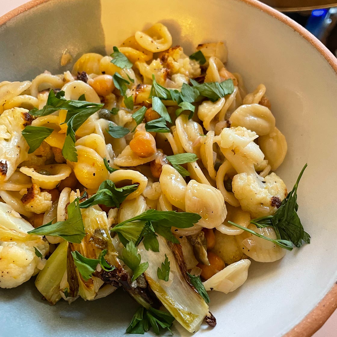Cauliflower Piccata with Orechiette