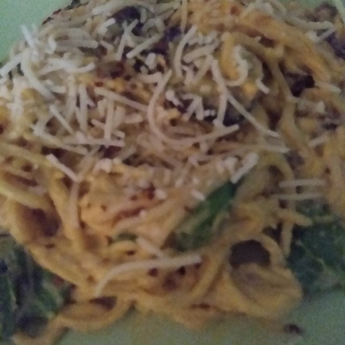 Creamy Spicy Vegan Sausage Pasta with Spinach