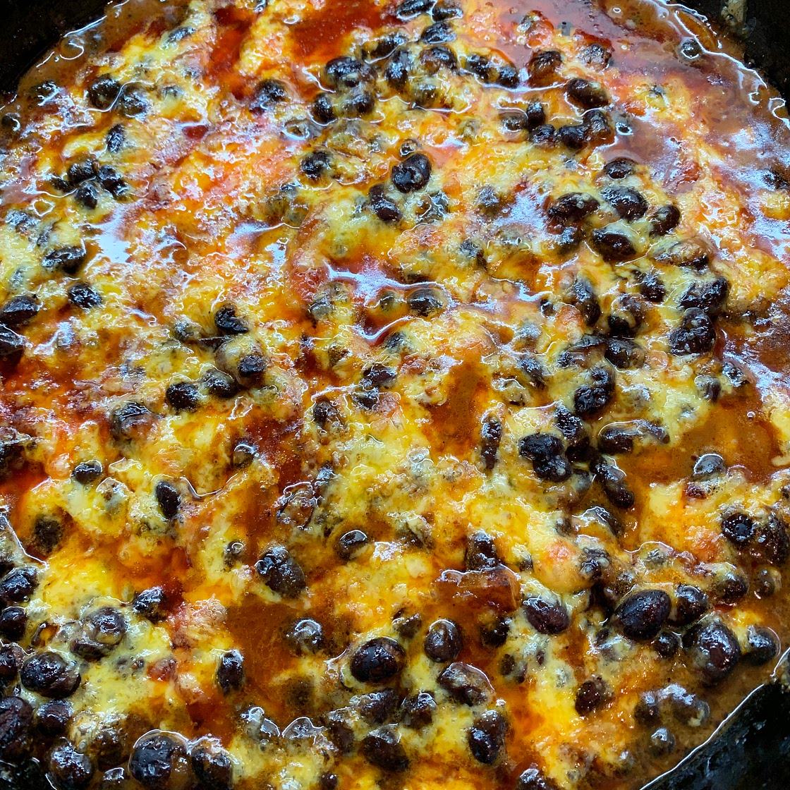Cheesy, Spicy Black Bean Bake