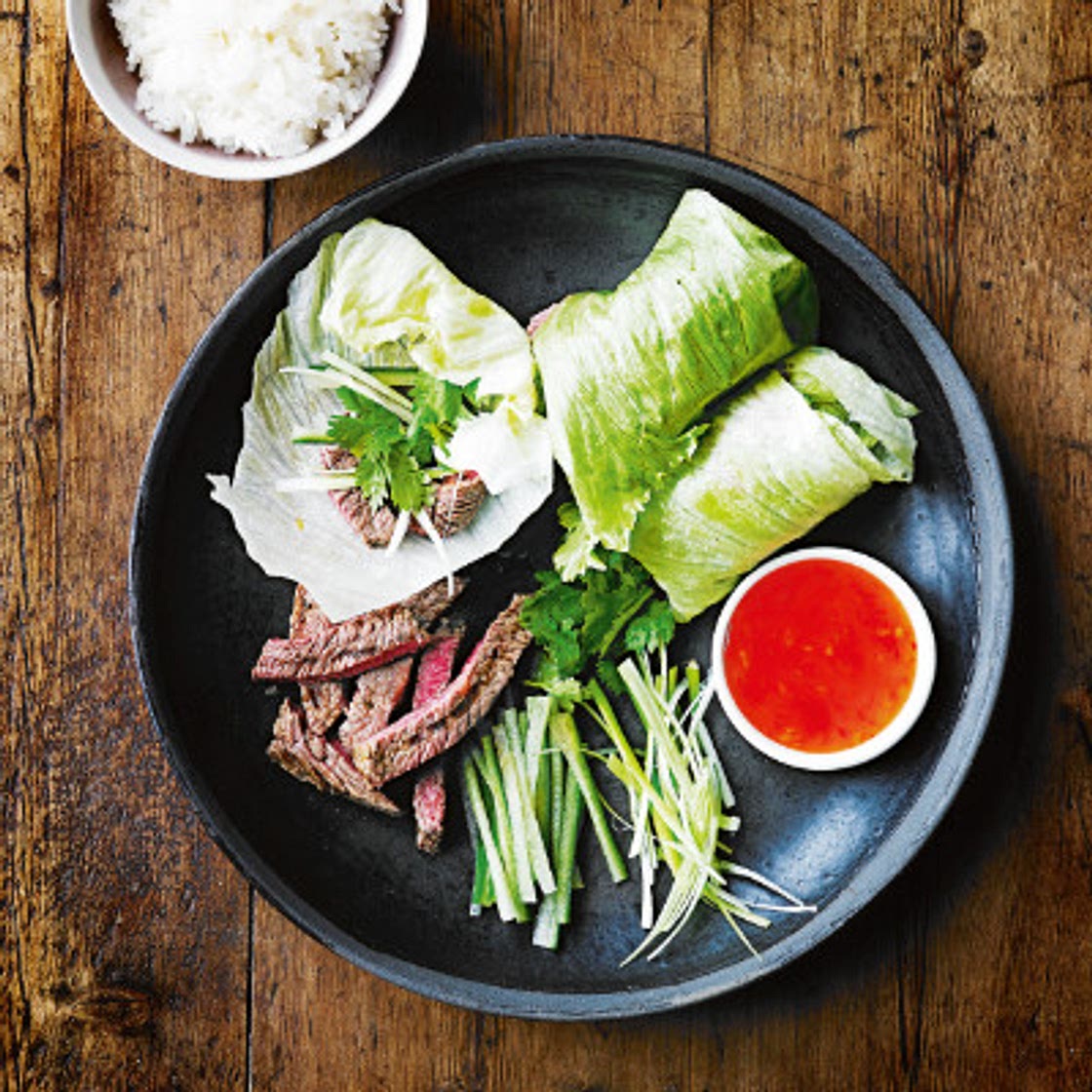 Asian steak lettuce wraps