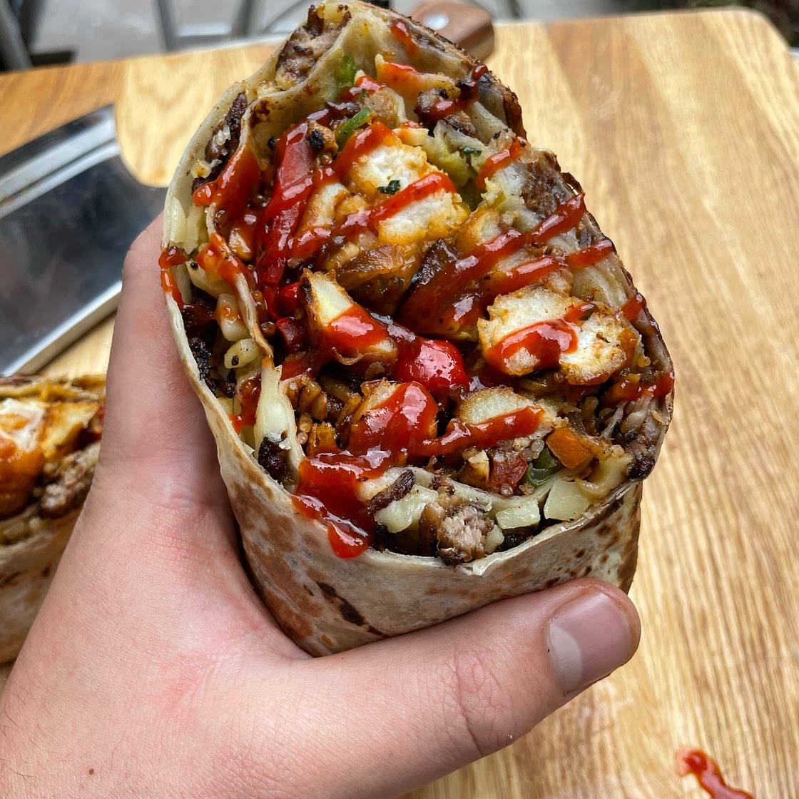 Stuffed Crust Chinese Burrito