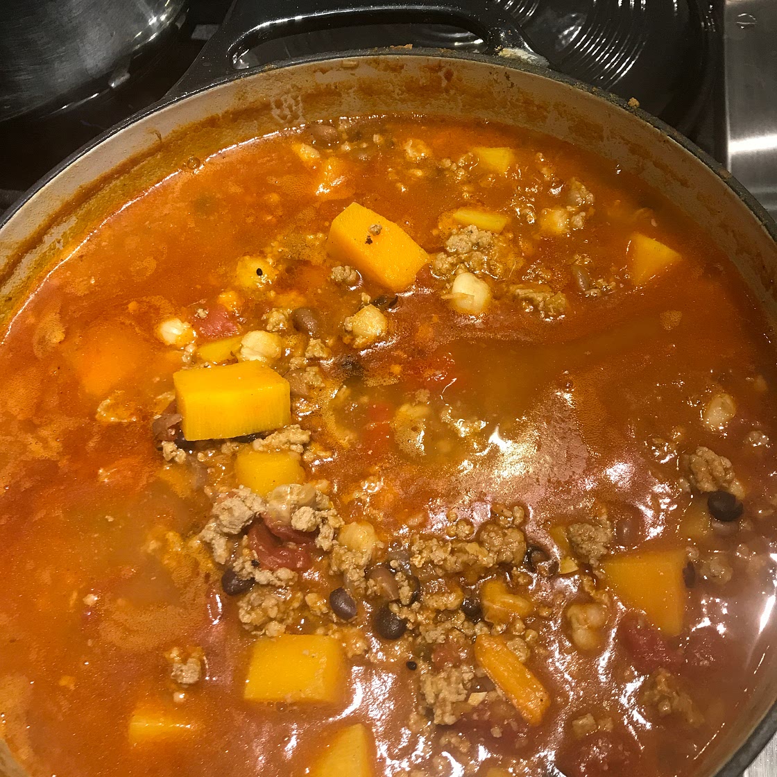 Butternut Squash and Turkey Chili