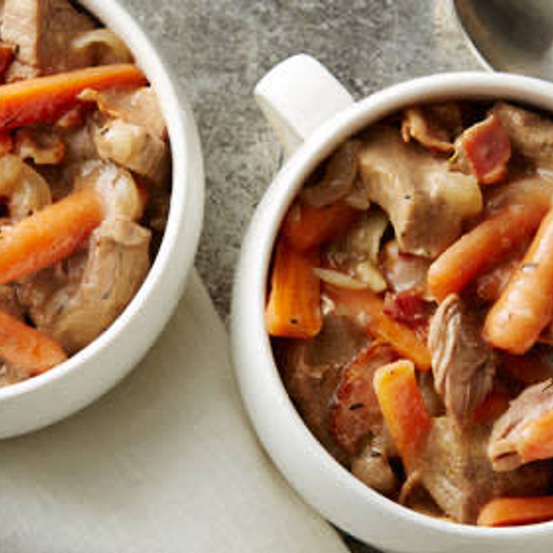 Ultimate Beef and Bacon Slow Cooker Stew FOR TWO!! 
