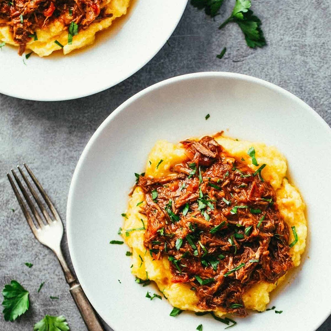 Beef Ragu with Creamy Polenta