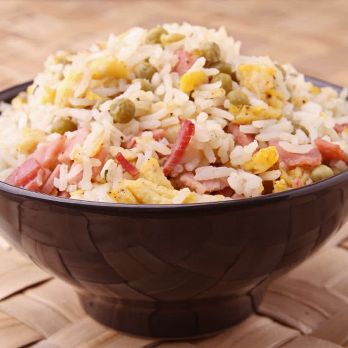 Ham, Mushroom, and Ginger Fried Rice