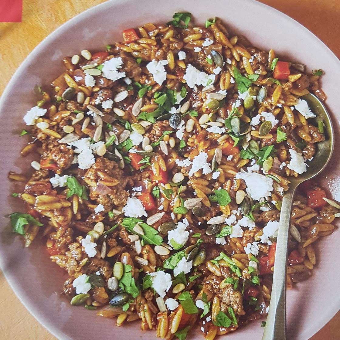 One Pot spiced lamb&feta orzo