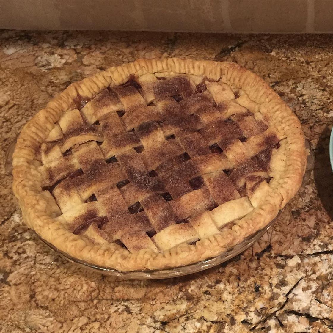 Caramel Apple Cranberry Pie