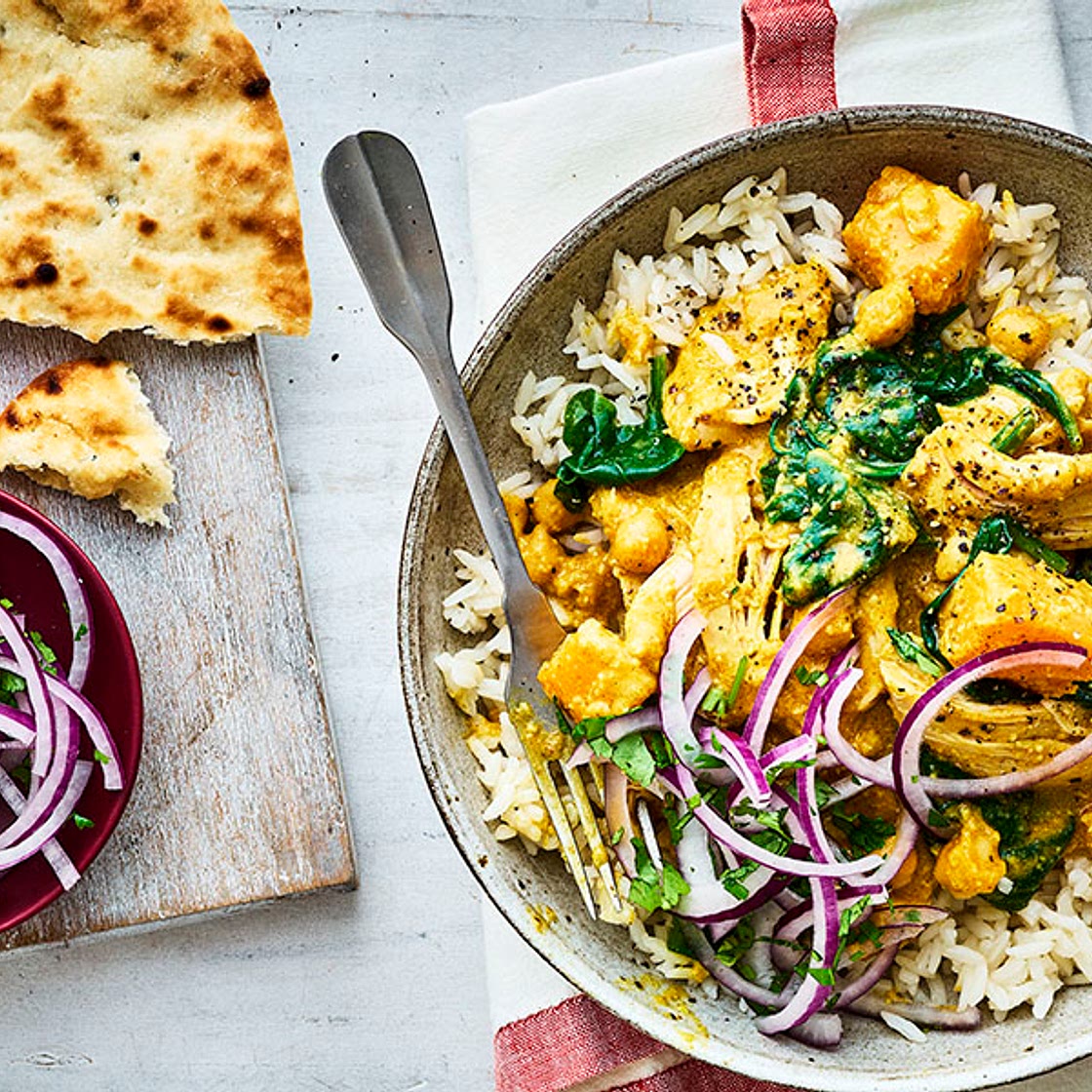 Slow-cooker chicken curry