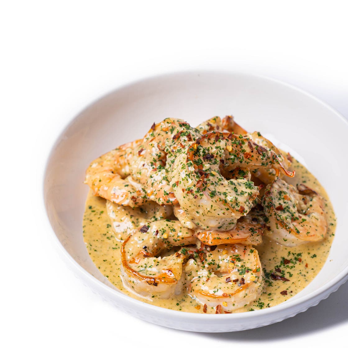 Shrimp with Creamy Garlic Sauce