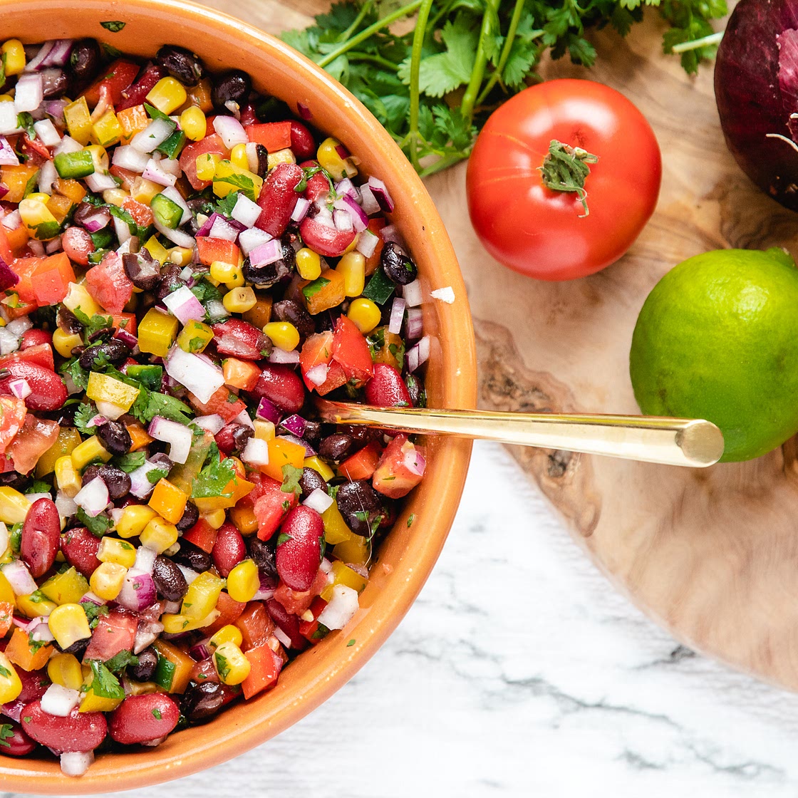 Corn, Veggie, and Bean Salsa