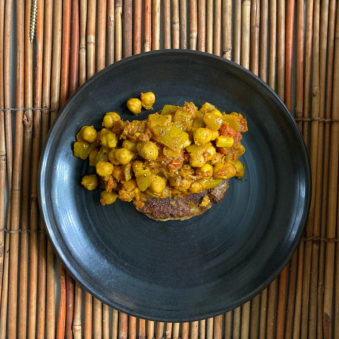 Indian Chole Aloo Tikki