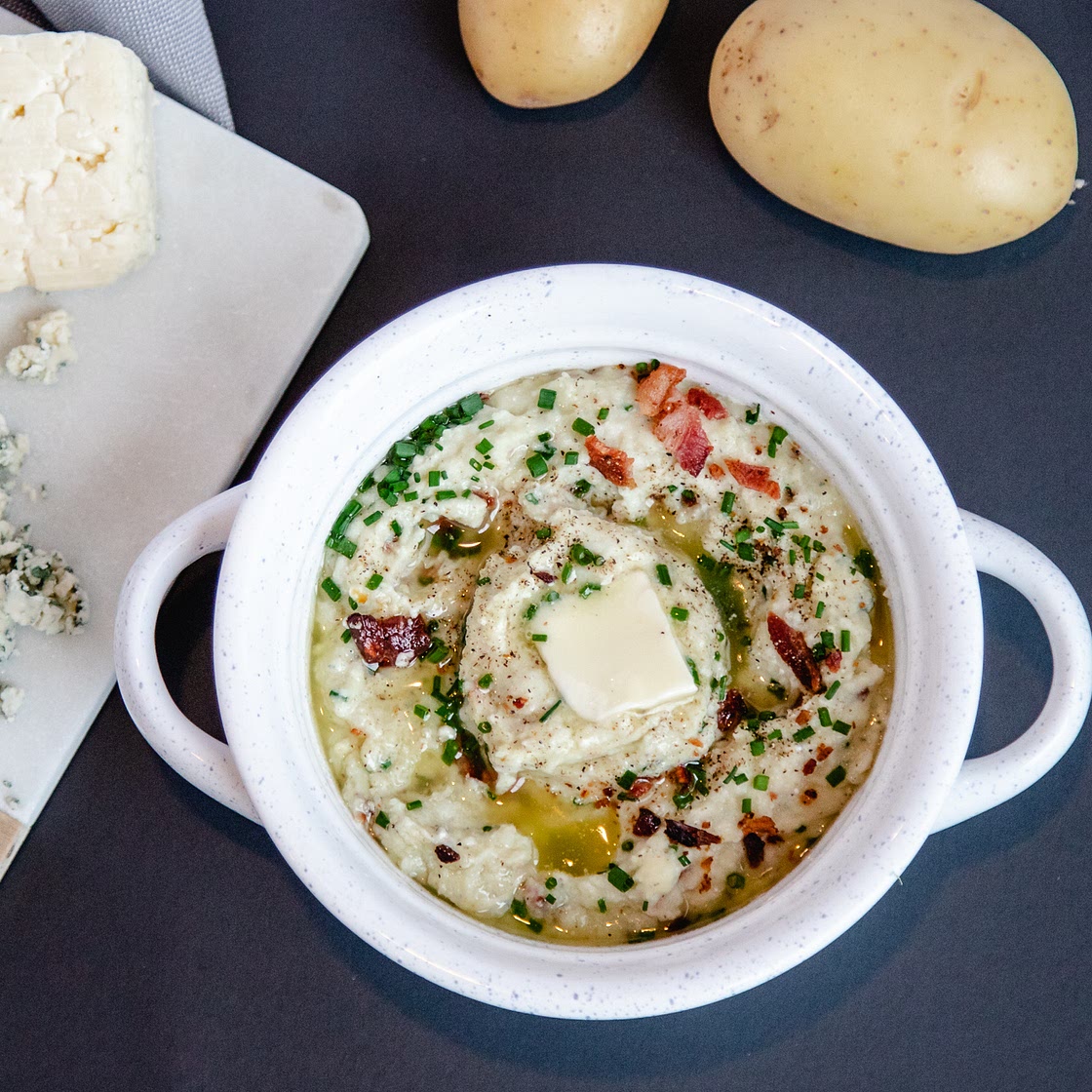 Creamy Cottage Cheese Mashed Potatoes Three Ways