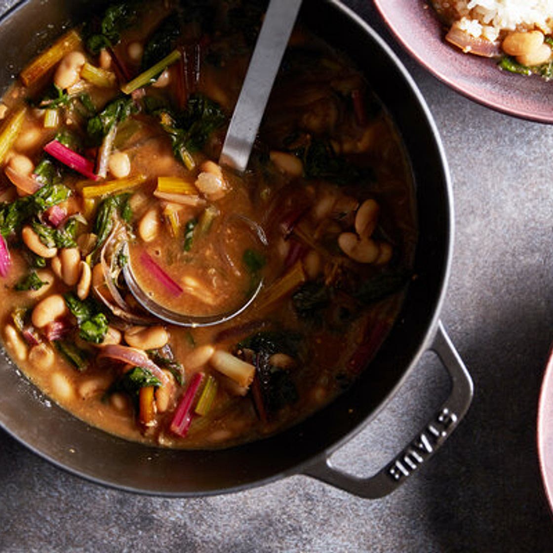 Beans and Greens Stew With Doenjang