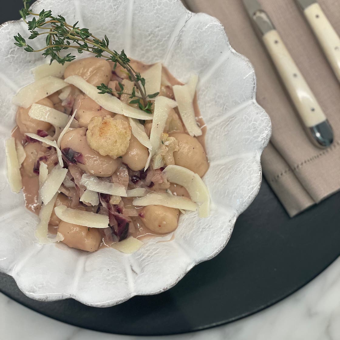 Brown Butter and Radicchio Gnocchi