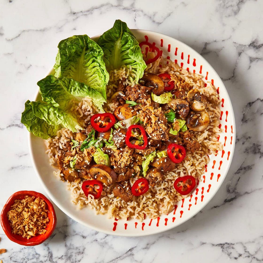 Hoisin Mince & Mushroom Rice Bowl