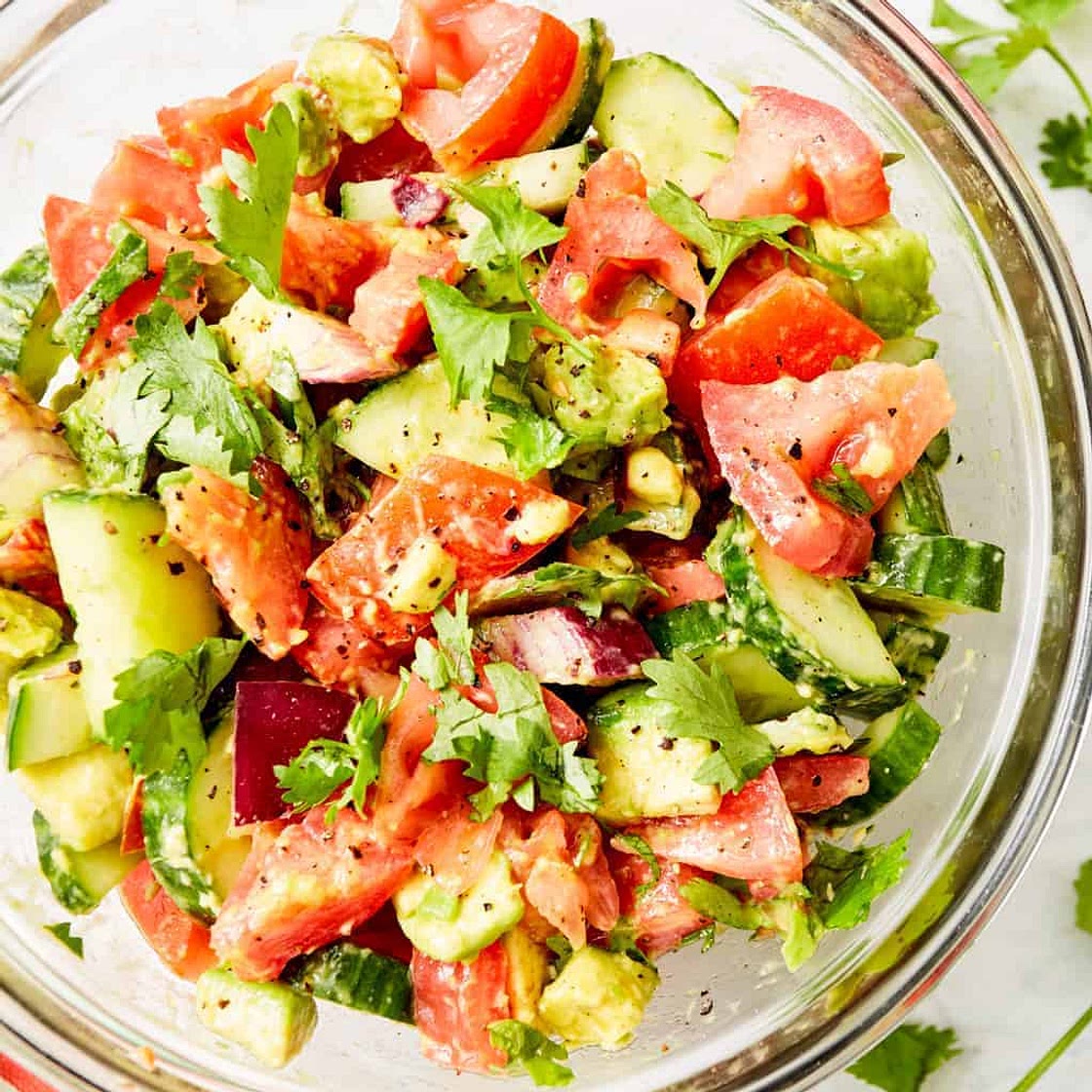 Tomato Cucumber Avocado Salad