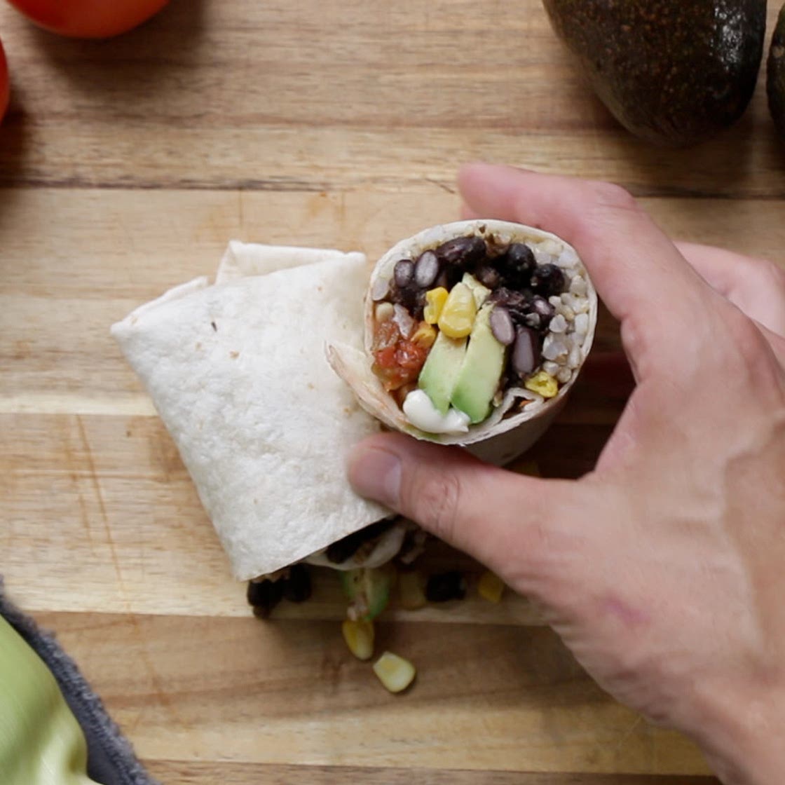 Burritos aux haricots noirs