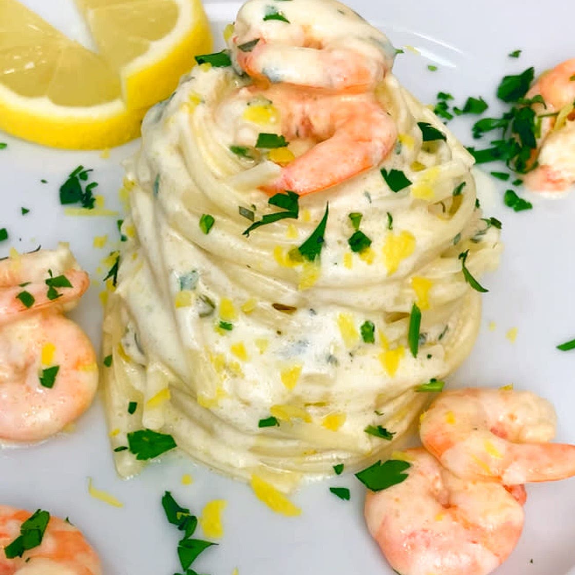 LEMON PRAWN LINGUINE