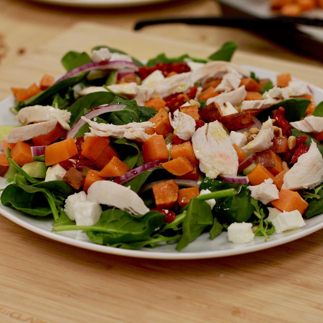 Feta, Pine Nut & Sweet Potato Salad