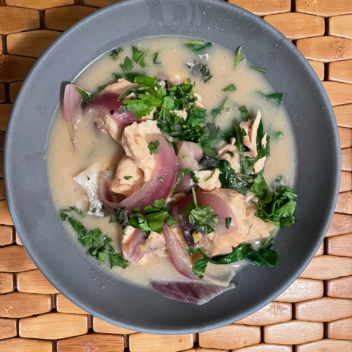 Coconut-Miso Salmon Curry