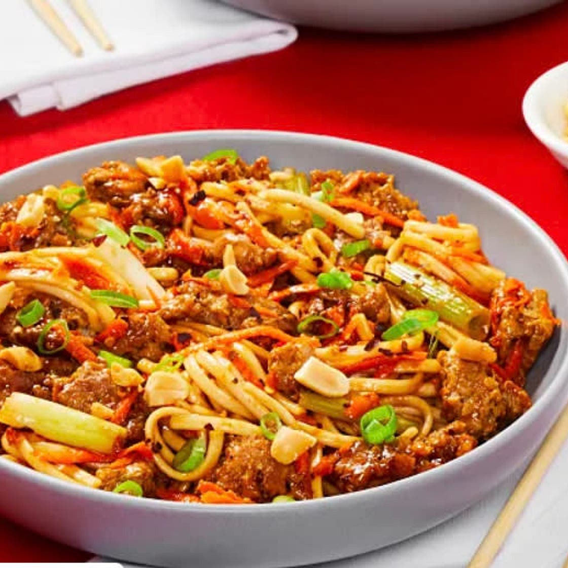 Szechuan Pork Ramen Stir-Fry with Carrots