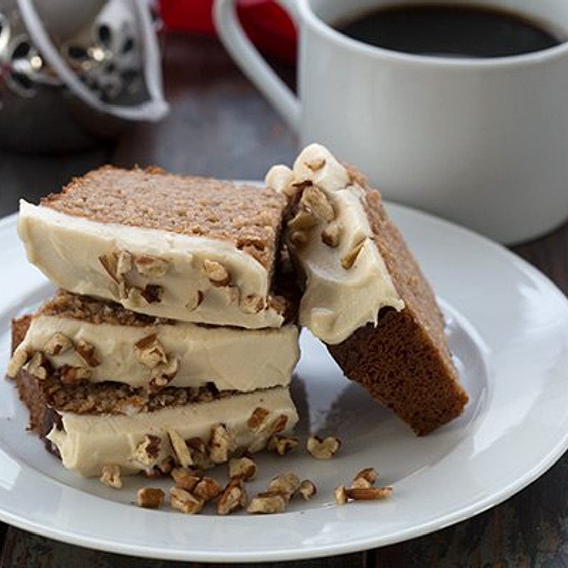 Gingerbread Loaf Cake with Maple Frosting