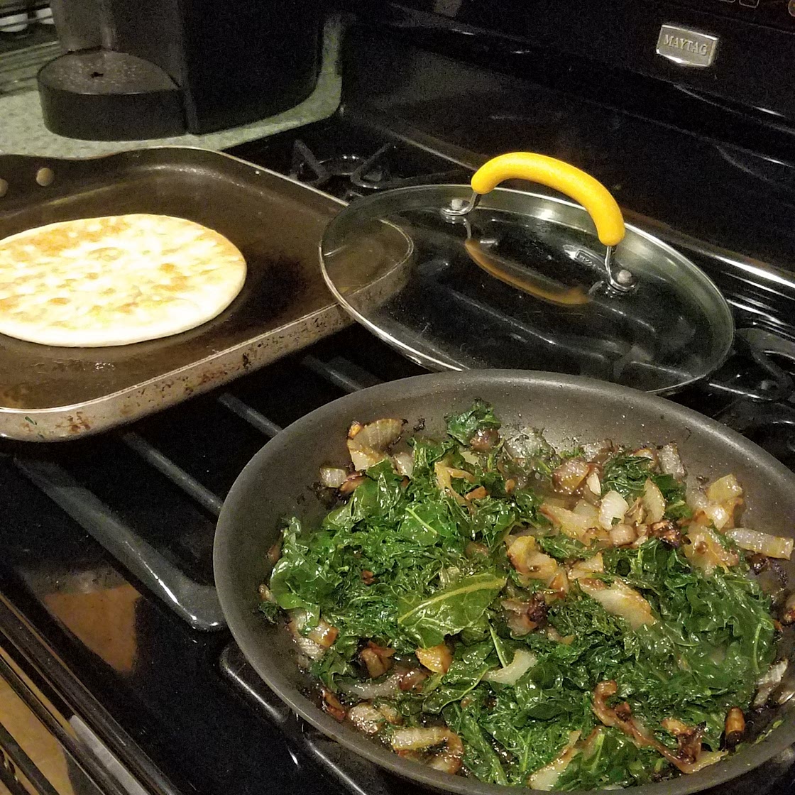 Kale Salad with Caramelized Onions